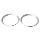 2 PCS Car Logo Decorative Circle Steering Wheel Decoration Ring Sticker Logo Car Styling Modification Car Front Logo Ring Decoration Rear Cover Trim Hood Emblem Rings for BMW 5 Series(Silver)