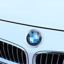 2 PCS Car Logo Decorative Circle Steering Wheel Decoration Ring Sticker Logo Car Styling Modification Car Front Logo Ring Decoration Rear Cover Trim Hood Emblem Rings for BMW 5 Series(Silver)