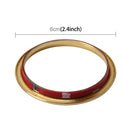 4 PCS Car Outlet Decorative Rings Aluminum Alloy Air Outlet Chrome Trim Ring Car Dashboard Air Vents Cover Sticker Decoration for Audi A3(Gold)