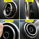 4 PCS Car Outlet Decorative Rings Aluminum Alloy Air Outlet Chrome Trim Ring Car Dashboard Air Vents Cover Sticker Decoration for Audi A3(Gold)