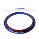 4 PCS Car Outlet Decorative Rings Aluminum Alloy Air Outlet Chrome Trim Ring Car Dashboard Air Vents Cover Sticker Decoration for Audi A3(Blue)