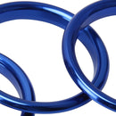 4 PCS Car Outlet Decorative Rings Aluminum Alloy Air Outlet Chrome Trim Ring Car Dashboard Air Vents Cover Sticker Decoration for Audi A3(Blue)