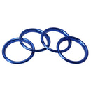 4 PCS Car Outlet Decorative Rings Aluminum Alloy Air Outlet Chrome Trim Ring Car Dashboard Air Vents Cover Sticker Decoration for Audi A3(Blue)