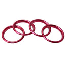 4 PCS Car Outlet Decorative Rings Aluminum Alloy Air Outlet Chrome Trim Ring Car Dashboard Air Vents Cover Sticker Decoration for Audi A3(Magenta)