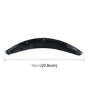 2 PCS 58cm Car Stickers Rubber Large Round Arc Strips Universal Fender Flares Wheel Eyebrow Decal Sticker Eyebrow Car-covers Black Striped Round Arc Strips(White)