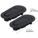 A Pair Car Carbon Fiber Cover Lock Modified Hood Lock General Racing Car Cover Lock(Black)