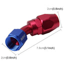 Pipe Joints 45 Degree Swivel Oil Fuel Fitting Adaptor Oil Cooler Hose Fitting Aluminum Alloy AN8 Fitting Car Auto Accessories