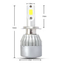 2 PCS H7 18W 1800 LM 8000K IP68 Casnbus Constant Current Car LED Headlight with 2 COB Lamps, DC 9-36V(Ice Blue Light)
