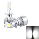 2 PCS H7 18W 1800 LM 6000K IP68 Casnbus Constant Current Car LED Headlight with 2 COB Lamps, DC 9-36V(White Light)