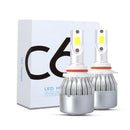 2 PCS 9005 18W 1800 LM 3000K IP68 Casnbus Constant Current Car LED Headlight with 2 COB Lamps, DC 9-36V(Gold Light)