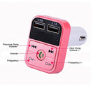 B2 Dual USB Charging Bluetooth FM Transmitter MP3 Music Player Car Kit, Support Hands-Free Call & TF Card & U Disk (Gold)