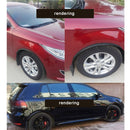2 PCS Car Stickers Rubber Round Arc Strips Universal Fender Flares Wheel Eyebrow Decal Sticker Car-covers, Size: 45 x 2cm