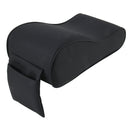 Universal Car PU Leather and Memory Foam Wrapped Armrest Box Breathable Car Armrest Box Mat with Phone Holder Storage Bag(Black)