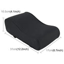Universal Car PU Leather and Memory Foam Wrapped Armrest Box Breathable Car Armrest Box Mat with Phone Holder Storage Bag(Black)