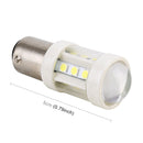 2 PCS 1157 / BAY15D 4.5W DC 12V 6000K 360LM Car Auto Ceramics Brake Lights 18LEDs SMD-3030 Lamps, with Projector Lens (White Light)