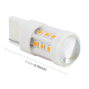 2 PCS T20 / 7440 4.5W DC 12V Car Auto Ceramics Turn Lights 18LEDs SMD-3030 Lamps, with Projector Lens (Orange Light)