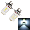 2 PCS H7 4.5W DC 12V 6000K 360LM Car Auto Ceramics Fog Light 18LEDs SMD-3030 Lamps, with Projector Lens(White Light)