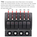 3Pin 6 Way Switches Combination Switch Panel with Light and Projector Lens for Car RV Marine Boat