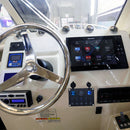 Multi-function Combination Switch Panel Voltmeter + Cigarette Lighter Socket + 5 Way Switches + Dual USB Charger for Car RV Marine Boat(Blue Light)