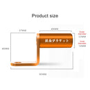 Motorcycle Rear View Mirror Aluminum Alloy Bracket(Orange)