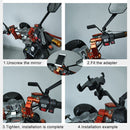 Motorcycle Rear View Mirror Aluminum Alloy Bracket(Orange)
