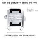 Motorcycle Rear View Mirror Aluminum Alloy Phone Bracket, Suitable for 4-6 inch Device(Silver)