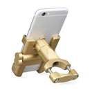 Motorcycle Handlebar Aluminum Alloy Phone Bracket, Suitable for 60-100mm Device(Gold)