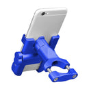 Motorcycle Handlebar Aluminum Alloy Phone Bracket, Suitable for 60-100mm Device(Blue)