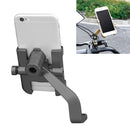 Motorcycle Rear View Mirror Aluminum Alloy Phone Bracket, Suitable for 60-100mm Device(Grey)