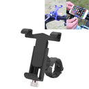 360 Degree Rotatable Aluminum Alloy Phone Bracket for Bicycle, Suitable for 50-100mm Device(Black)
