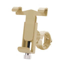 360 Degree Rotatable Aluminum Alloy Phone Bracket for Bicycle, Suitable for 50-100mm Device(Gold)