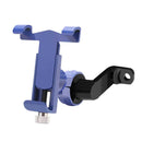 360 Degree Rotatable Aluminum Alloy Phone Bracket for Electric Car / Motorcycle, Suitable for 50-100mm Device(Blue)