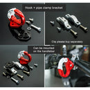 Durable Aluminum Alloy Bag Hook for Motorcycle / Bicycle(Red)