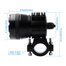 DC 9V-48V 5500LM 6000K 45W IP67 9 LED Lamp Beads Motorcycle Aluminum Alloy LED Headlight Lamps with Switch, Constantly Bright