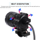 DC 9V-48V 5500LM 6000K 45W IP67 9 LED Lamp Beads Motorcycle Aluminum Alloy LED Headlight Lamps with Switch, Constantly Bright