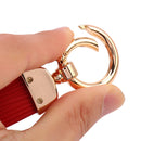 Car Metal Key Ring Holder Keychain with Two Rings (Red)