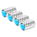 4 PCS Gas Cap Mouthpiece Cover Gas Cap Tire Cap Car Motor Bicycle Tire Valve Caps(Blue)