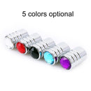 4 PCS Gas Cap Mouthpiece Cover Gas Cap Tire Cap Car Motor Bicycle Tire Valve Caps(Blue)