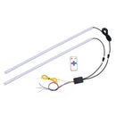 2 PCS 60cm DC12V 19W Ultra-thin Car Colorful Turn Lights / Running Lights SMD-5050 LED Bulbs
