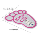 Baby in Car Happy Feet Shape Adoreable Style Car Free Sticker (Pink)