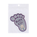 Baby in Car Happy Feet Shape Adoreable Style Car Free Sticker(Purple)