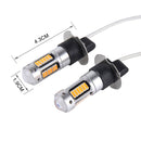 2 PCS H3 10W 30 SMD-4014 LEDs Car Fog Light, DC 12V(Orange Light)