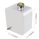 Car Modified Aluminum Alloy Vice Water Tank(Silver)