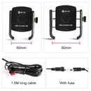 Motorcycles / Bicycle USB Charger QC 3.0 Fast Charging Phone Bracket, Suitable for 6-9cm Device(Blue)