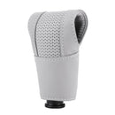 Universal Nonslip Breathable Genuine Leather Car Gear Shift Knob Cover(Grey)