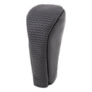 Universal Nonslip Breathable Genuine Leather Car Gear Shift Knob Cover(Black)