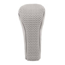 Universal Nonslip Breathable Genuine Leather Car Gear Shift Knob Cover(Grey)