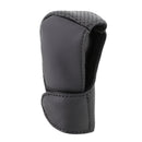 Universal Nonslip Breathable Genuine Leather Car Gear Shift Knob Cover(Black)