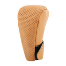 Universal Nonslip Breathable Genuine Leather Car Gear Shift Knob Cover(Brown)