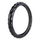 Universal Car Wave Texture Plating Leather Steering Wheel Cover, Diameter: 38cm (Black)